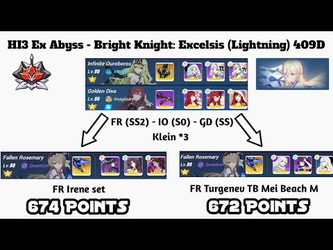 [HI3 SEA] [Ex Abyss Redlotus 409D] BKE (Lightning) - FR (SS2) IO (S0) GD (SS) - 672 & 674 Points