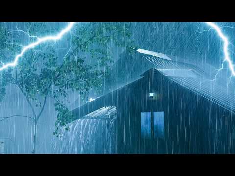 Fall Asleep Instantly in 3 Minutes with Heavy Rain | Rain Sounds & Distant Thunder for Deep Sleep