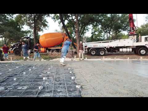 50 x 100 concrete slab pour