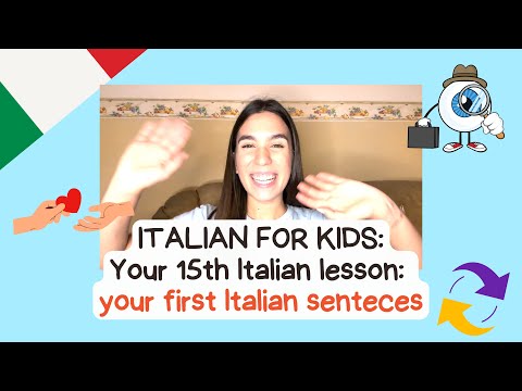 Your 15th Italian lesson 🇮🇹 Italian for kids: your first Italian sentences