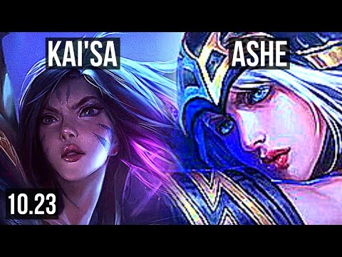 KAI'SA & Thresh vs ASHE & Karma (ADC) (DEFEAT) | 12/1/8, Legendary, 500+ games | KR Master | v10.23