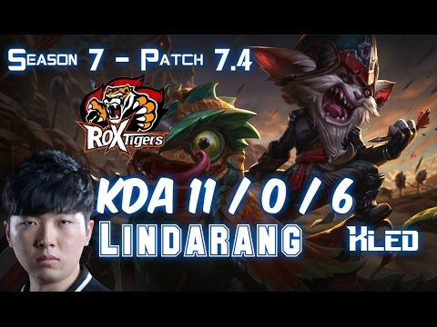 ROX Lindarang KLED vs RUMBLE Top - Patch 7.4 KR Ranked