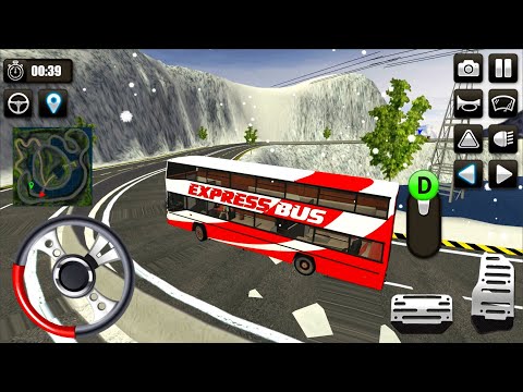 Hill Bus Driving Simulator 2019 #3 - Mountain Road Double Decker Bus Driving Android Gameplay