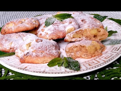 Рецепт яблочного печенья с изюмом  Cookies with apple and raisins