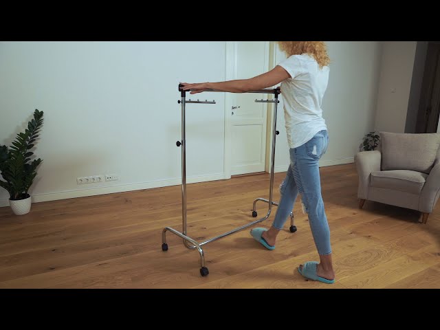 Video Teaser für Tatkraft Falcon - Heavy Duty Adjustable Clothes Rail, Rolling Garment, Easy to Assemble
