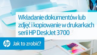 Wkładanie dokumentów lub zdjęć i kopiowanie w drukarkach serii HP DeskJet 3700