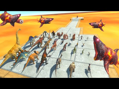 PASS FALLING LAVA MEGALODON FEEDING - TO GET A LAVA PIG | Animal Revolt Battle Simulator