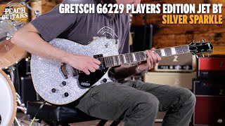 Video thumbnail for No Talking...Just Tones | Gretsch G6229 Players Edition Jet BT | Silver Sparkle by Peach Guitars