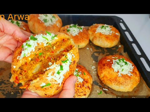 Baked stuffed semmen (homemade puff pastry)