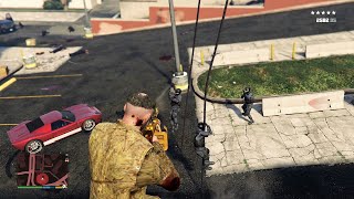 GTA 5 - Trevor's FIVE STAR COP BATTLE At The KOREAN NOODLE HOUSE (GTA V Funny Moments)