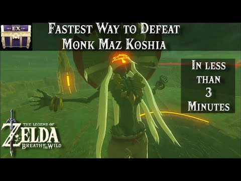 Fastest way to Defeat Monk Maz Koshia | The Legend of Zelda, BOTW Tutorial