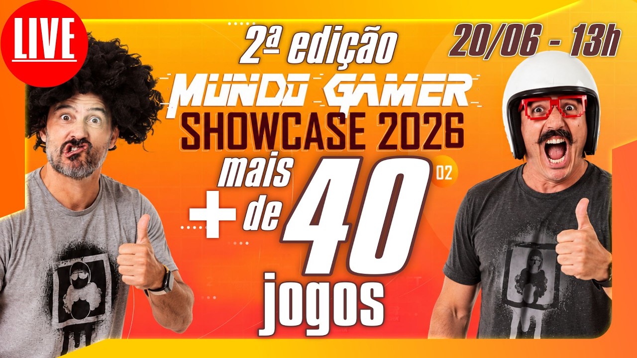 🎮🚨 AO VIVO - 20/06 - 13h - Mais de 40 Jogos no Mundo Gamer Showcase Junho 2026 #MundoGamerNetwork
