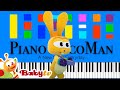 BabyTV Mulberry Bush Slow EASY Medium 4K Piano Tutorial