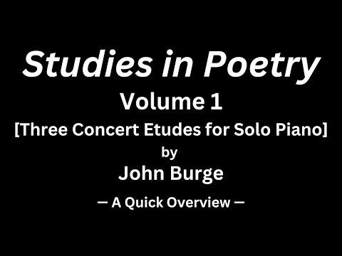 Studies in Poetry, Vol. 1 by John Burge — Quick Overview