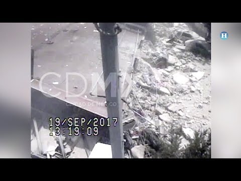 Cámaras del C5 captaron los derrumbes en la CDMX tras el sismo