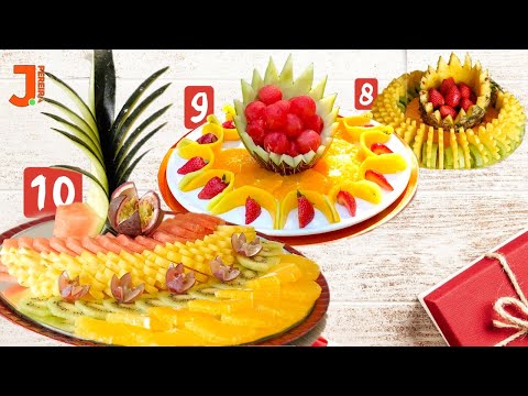 10 FRUIT CENTERPIECES FOR PARTIES | Compilation Fruit Art By J Pereira Art Carving