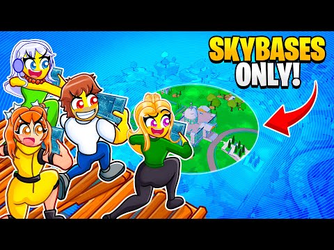 SKY BASING In Fortnite Simpsons Update With MY CRAZY FAN GIRLS...
