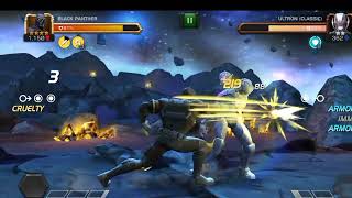 Marvel's NEW Conquest of Champions Gameplay - Black panther Vs Ultron fight