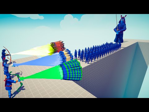 100x NINJA & SAMURAI GIANT vs 3x EVERY GOD | TABS - Totally Accurate Battle Simulator