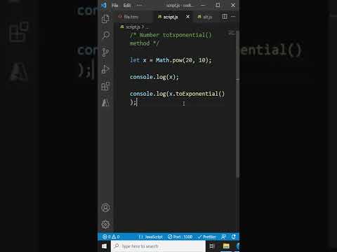 Number Toexponential Method Javascript Tutorial For Beginners