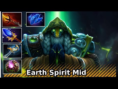 Earth Spirit Mid Lane | Dota 2 New Meta Highlights