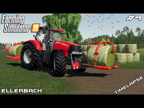 Carting bales & planting corn | Animals on Ellerbach | Farming Simulator 19 | Episode 4