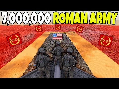 Can Modern US ARMY Convoy Survive VS 7,000,000 ROMAN ARMY Ambush?! - UEBS 2