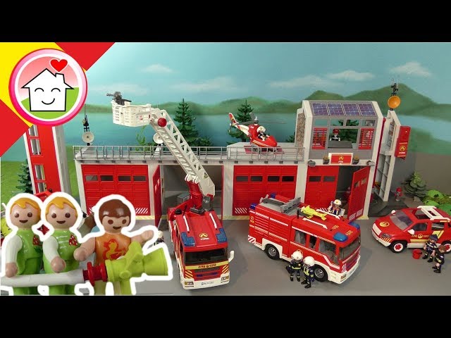 Vídeo relacionado con deAO City Estación de Bomberos, Departamento de Policía, Estación de Construcción, Base Militar, Helicóptero, Camión, Mapa, Regalo para Niños y Niñas de 6 Años (Azul)