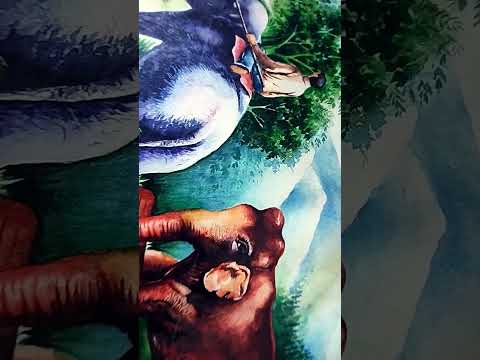 #•○Beauty of nature #water colour drawing #Drawn by Nabanita #Tranding viral video#short's video ○•#