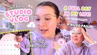 STUDIO VLOG ✿ a full day in my life as a small business owner & artist 🎀 I made a huge mistake...🥹