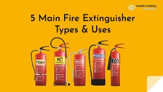 🧯5 Main Fire Extinguisher Types & Uses ⭐⭐⭐⭐⭐