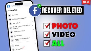 How To Recover Deleted Posts/Photos/Videos on Facebook 2024 | Full Guide