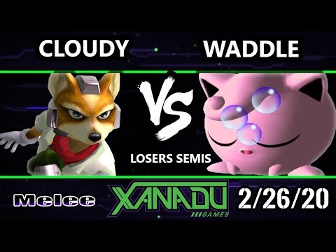 S@X 343 Losers Semis - Cloudy (Fox) Vs. waddle (Jigglypuff) Smash Melee - SSBM