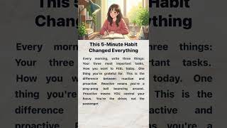 This 5-Minute Habit Changed Everything ✍️ | Learn English #MorningRoutine #MotivationalContent