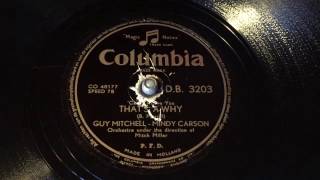 Guy Mitchell &amp; Mindy Carson - That&#39;s Why - 78 rpm - Columbia DB3203