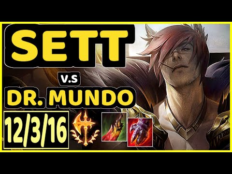 BIOPANTHER (SETT) vs DR. MUNDO - 12/3/16 KDA TOP CHALLENGER GAMEPLAY - OC