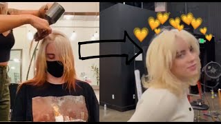 Billie Eilish is blonde! (she wore a wig dying pro