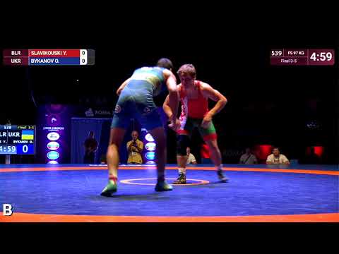 BRONZE FS - 97 kg: Y. SLAVIKOUSKI (BLR) v. O. BYKANOV (UKR)