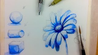 Beginner Watercolor Value Exercise | How to Paint Monochromatic Flowers