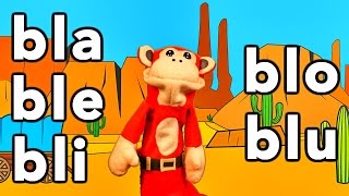 Silabas bla ble bli blo blu - El Mono Sílabo - Videos Infantiles - Educación para Niños #