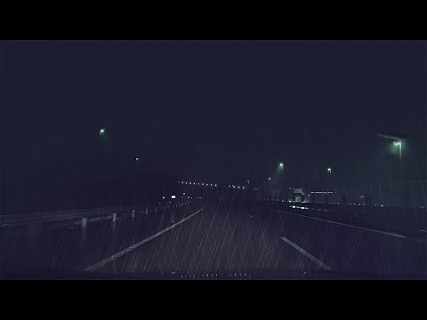 ☔️Lonely Highway Late At Night In Heavy Rain💤for Sleep😪Work💻 Study📔