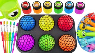 Download lagu Satisfying Video l How to make 6 Super Squishing Net Balls Form AND Glitter Lollipops Candy Diy ASMR mp3