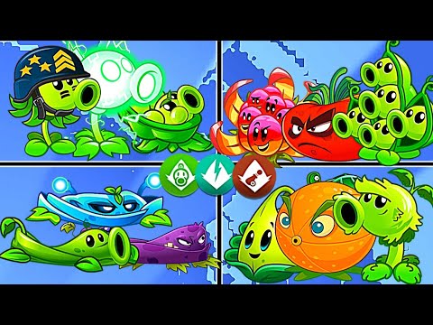 Random 4 Team Plants Apeases + Fila + Arma - Which Team Will Win? - PvZ2 Team Plants Battles