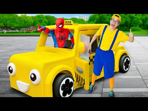 BooTiKaTi Pretend Play as Little Taxi Driver to help friends