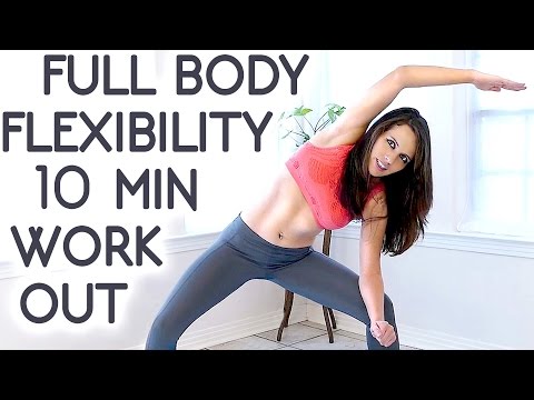 10 Minute Beginners Workout, Full Body Flexibility Stretches, At Home Stretching Routine Exercises Video