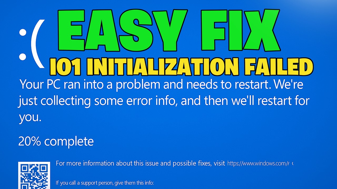 How To Fix IO1 INITIALIZATION FAILED Blue Screen Error in Windows - NEW