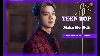 Line Distribution: Teen Top - Make Me Sick (Color Coded)