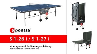 Sponeta S 1-26 i / S 1-27 i - Montageanleitung Tischtennistisch / Instructions for assembly and use