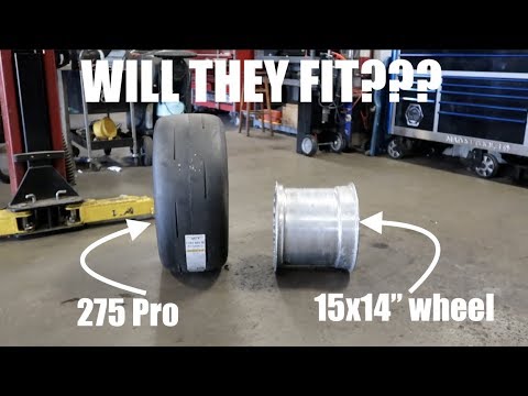 Can you put a Pro  275 Drag radial  in a 14" WIDE WHEEL????