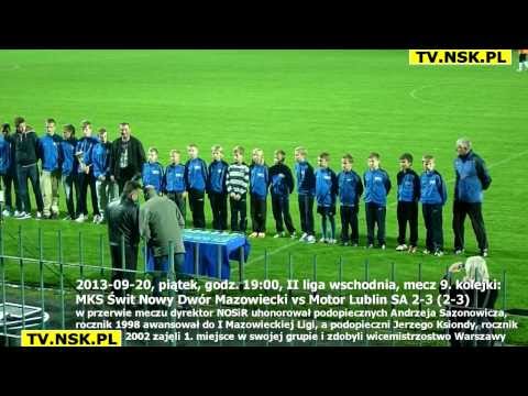 tv.nsk.pl 2013-09-20 MKS Świt Nowy Dwór Mazowiecki - Motor Lublin 2-3 (2-3) wręczanie nagród
